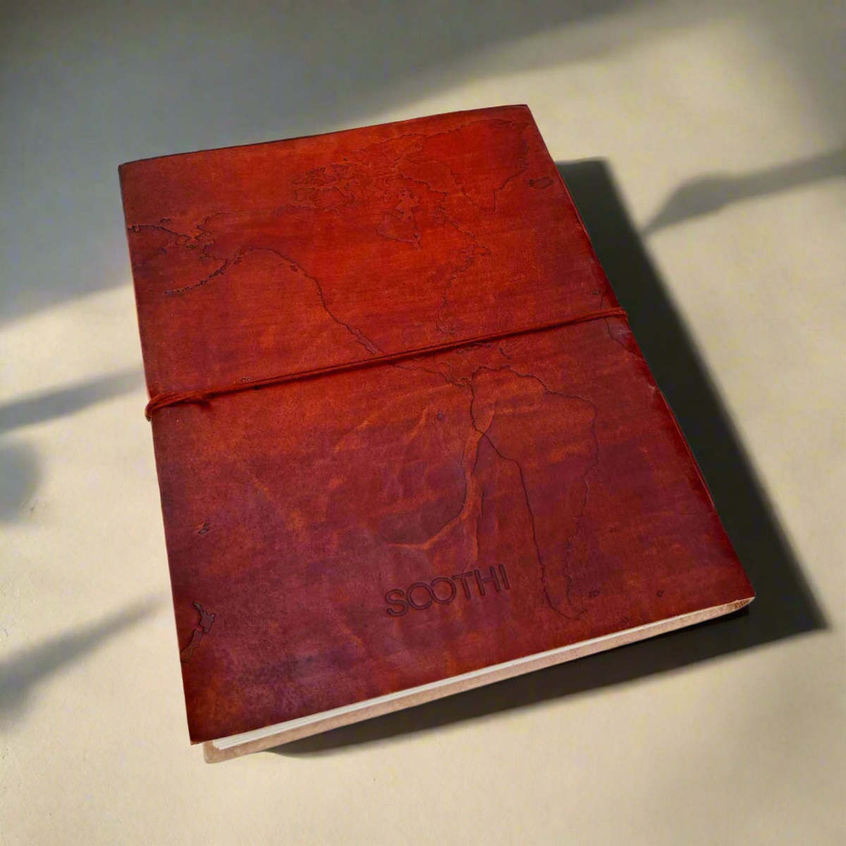 Soothi Extra Large World Map Handmade Leather Journal - Image 9 of 13