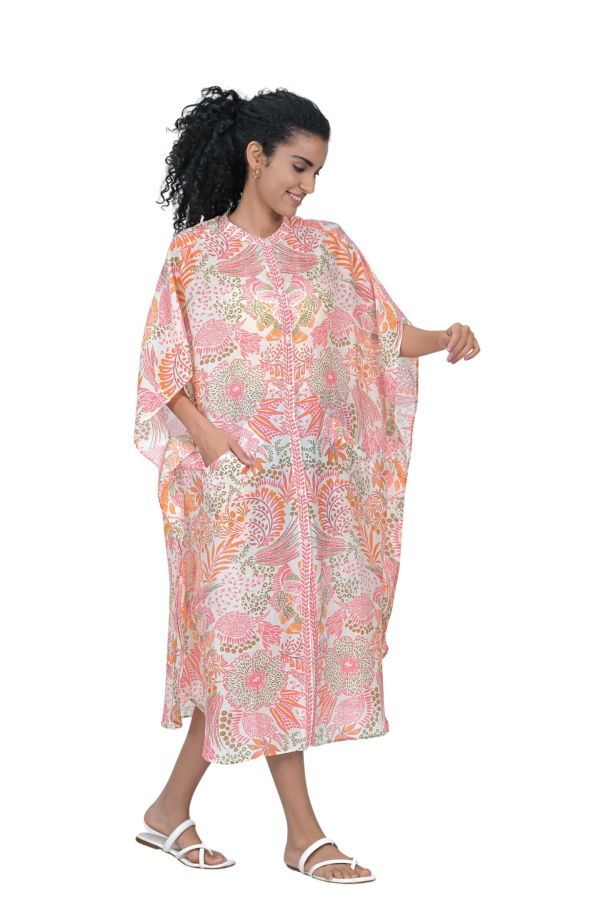 Vismaya Floret Caftan - Pink
