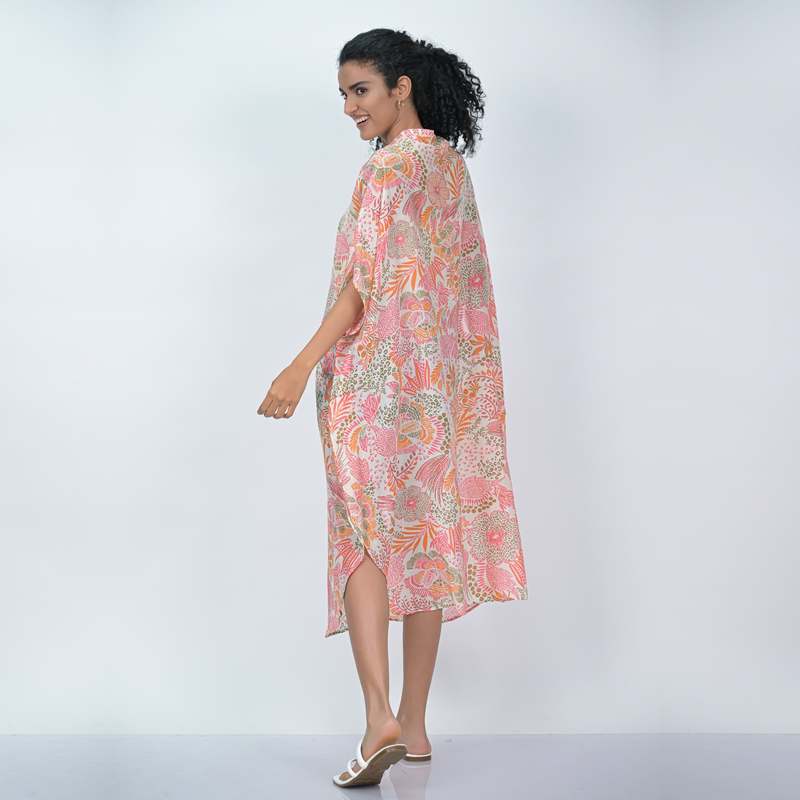 Vismaya Floret Caftan - Pink