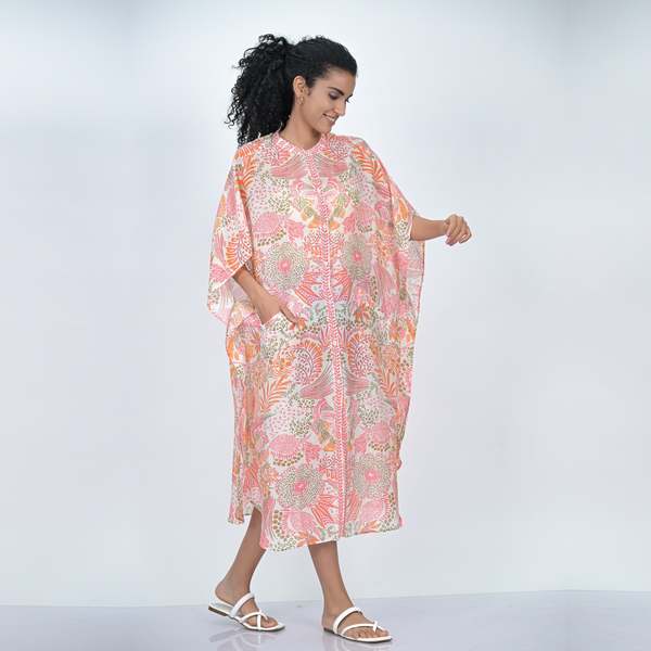 Vismaya Floret Caftan - Pink