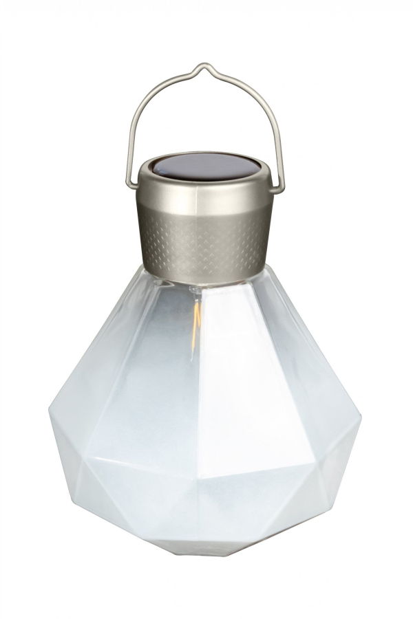 Allsop Home & Garden Gem Solar Lantern 6.75" Handblown Glass
