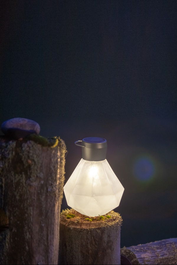 Allsop Home & Garden Gem Solar Lantern 6.75" Handblown Glass