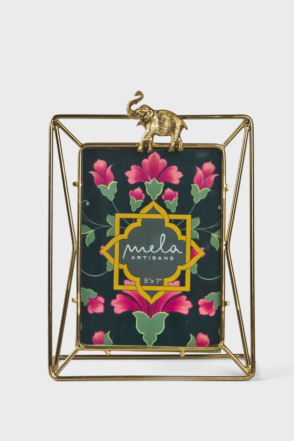 Mela Artisans Gilded Elephant Frame 5x7 Frame