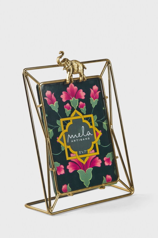 Mela Artisans Gilded Elephant Frame 5x7 Frame