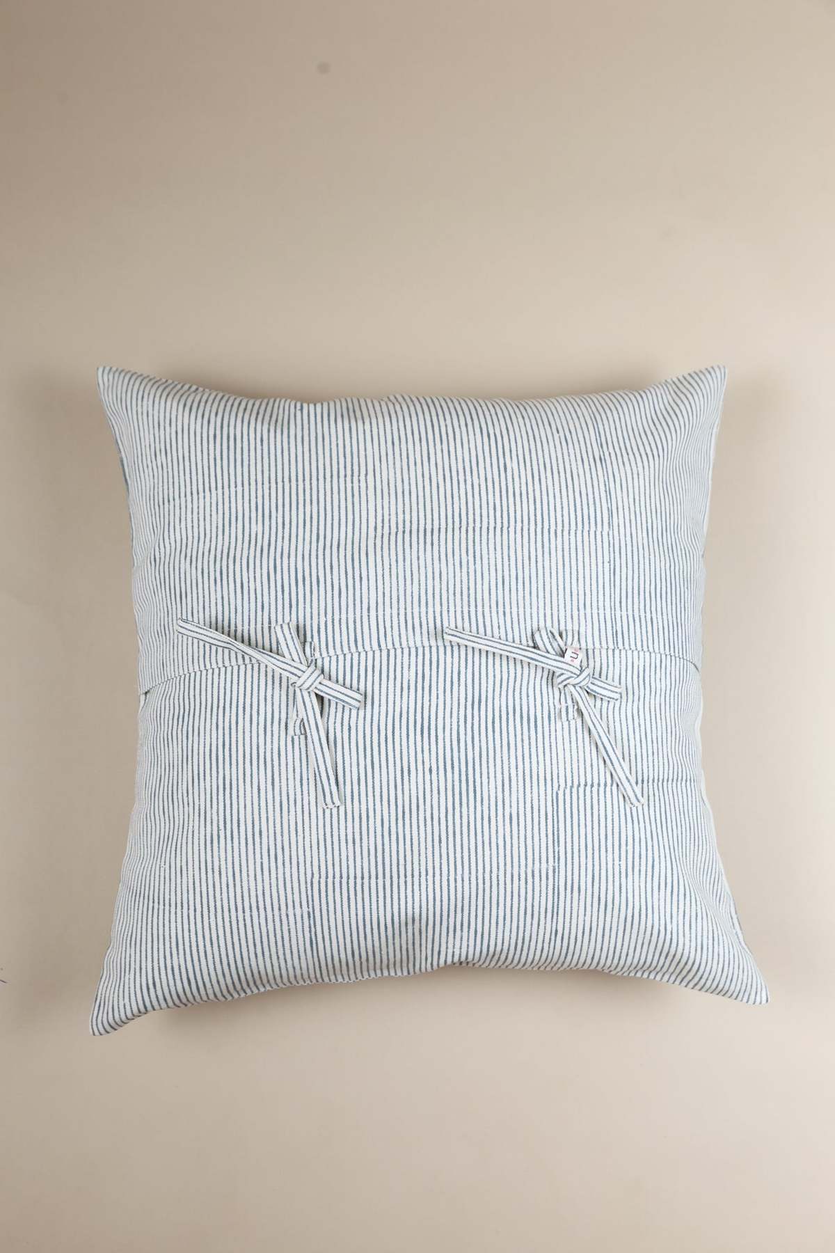 Ninéh Grey Bliss Block Print Pillow - Image 2 of 4