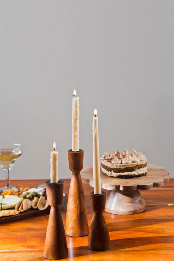 Mela Artisans Hearth Taper Candlesticks