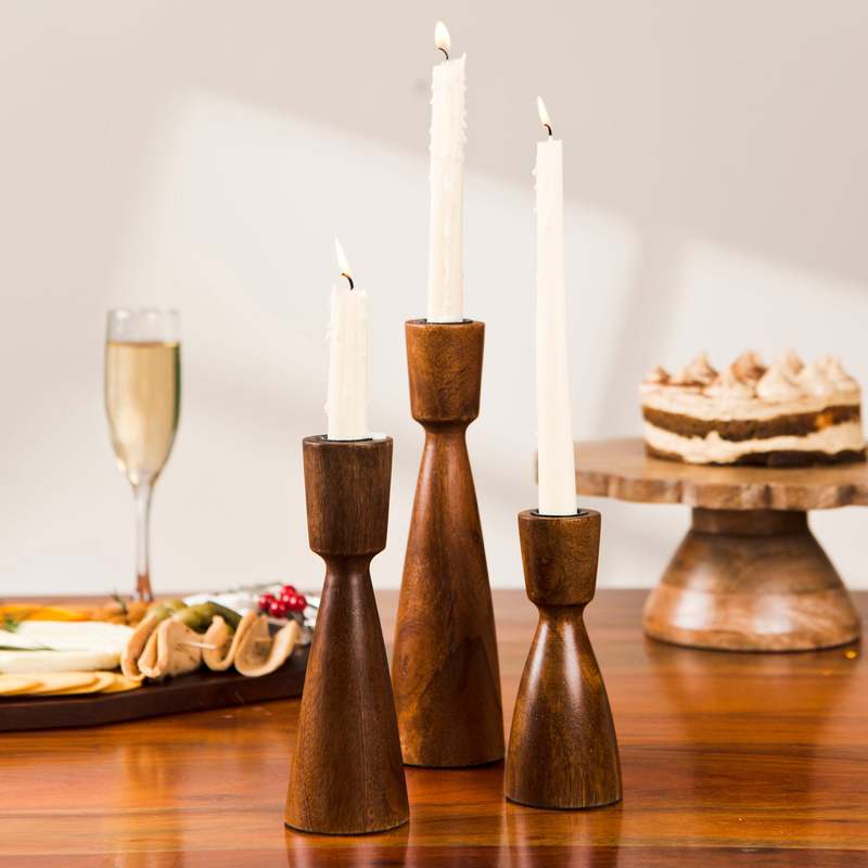 Mela Artisans Hearth Taper Candlesticks