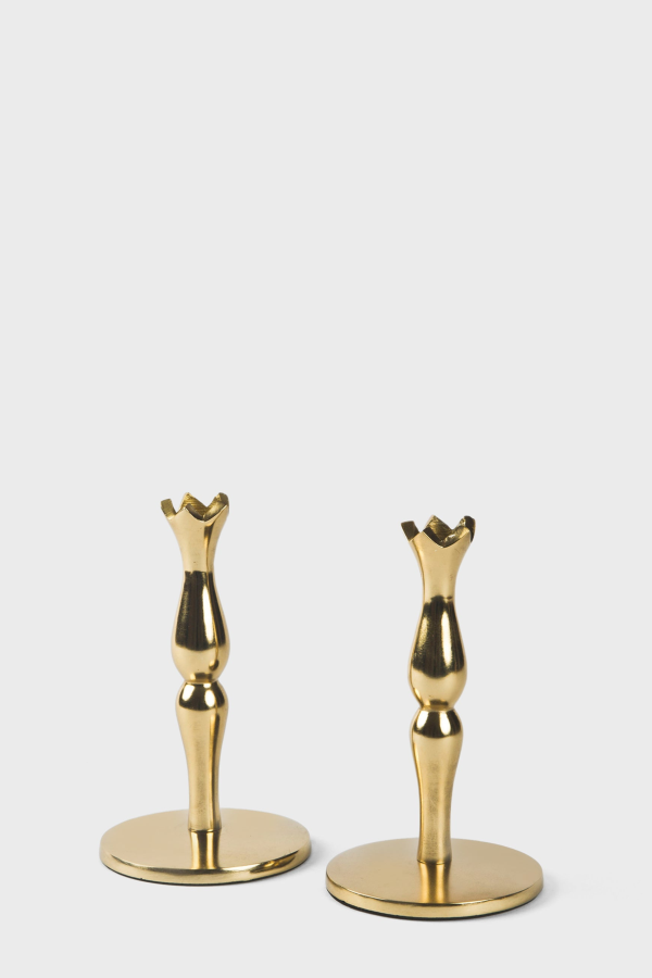 Mela Artisans Holiday Accents Brass 6" Candlesticks Set