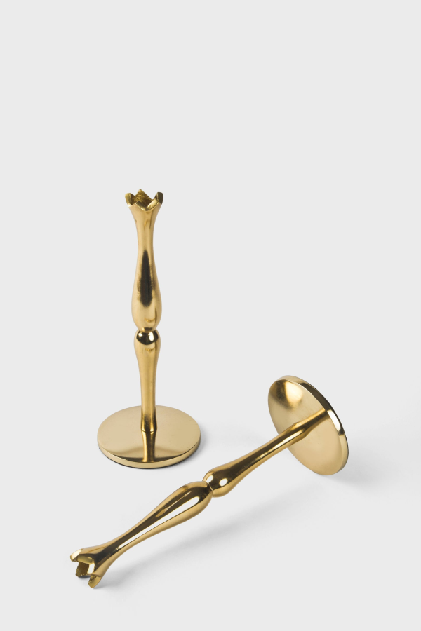 Mela Artisans Holiday Accents Brass 9'' Candlesticks Set