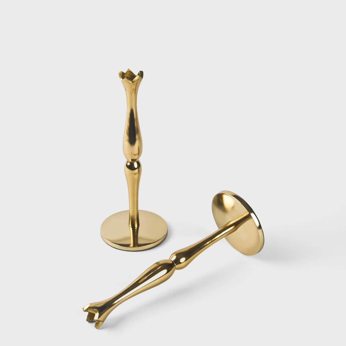 Mela Artisans Holiday Accents Brass 9'' Candlesticks Set - Image 1 of 6