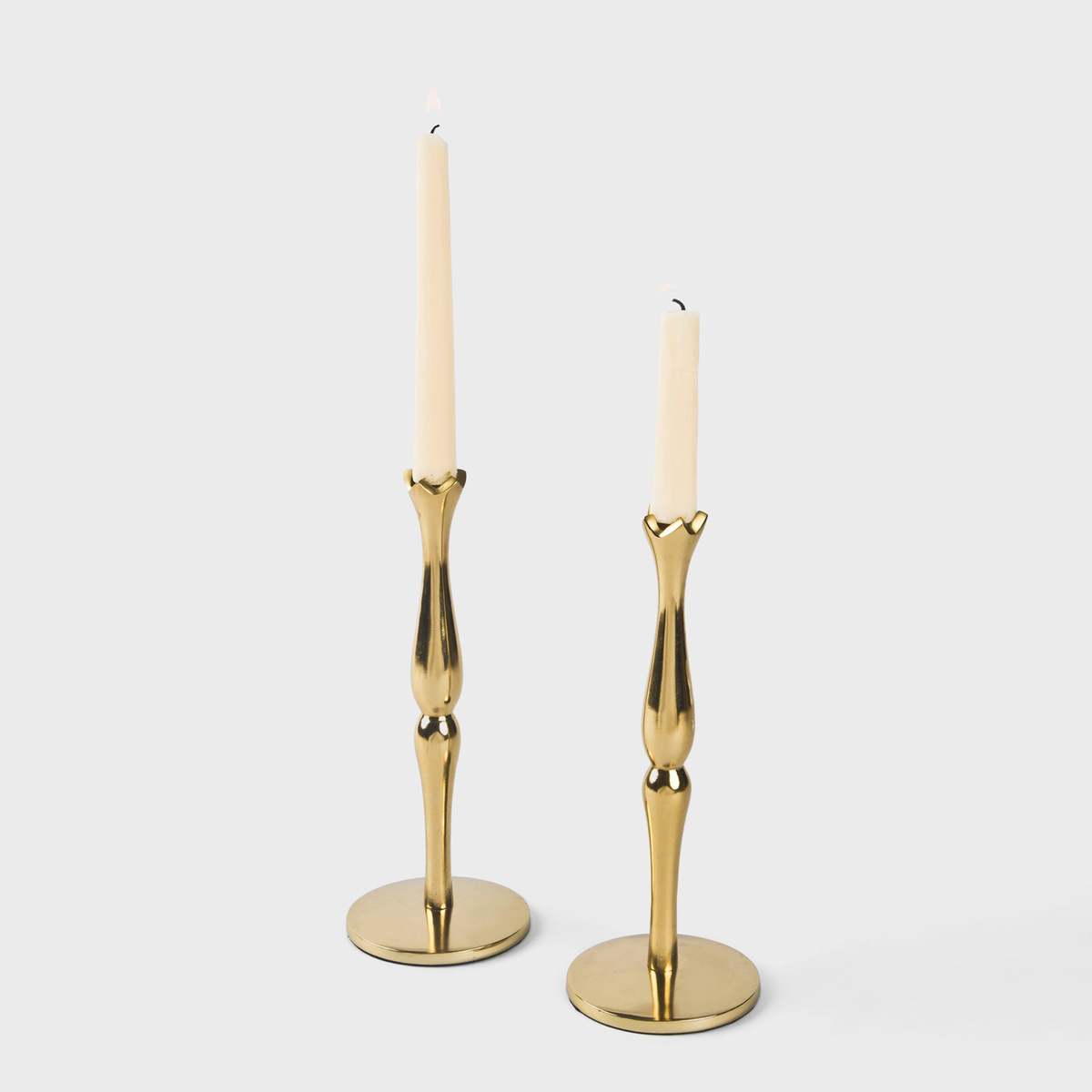 Mela Artisans Holiday Accents Brass 9'' Candlesticks Set - Image 6 of 6