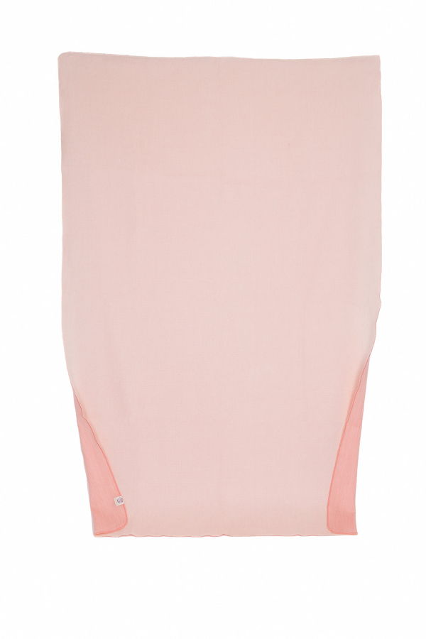 Purple Nest Design Kani Collection Reversible Pink and White Throw Blanket