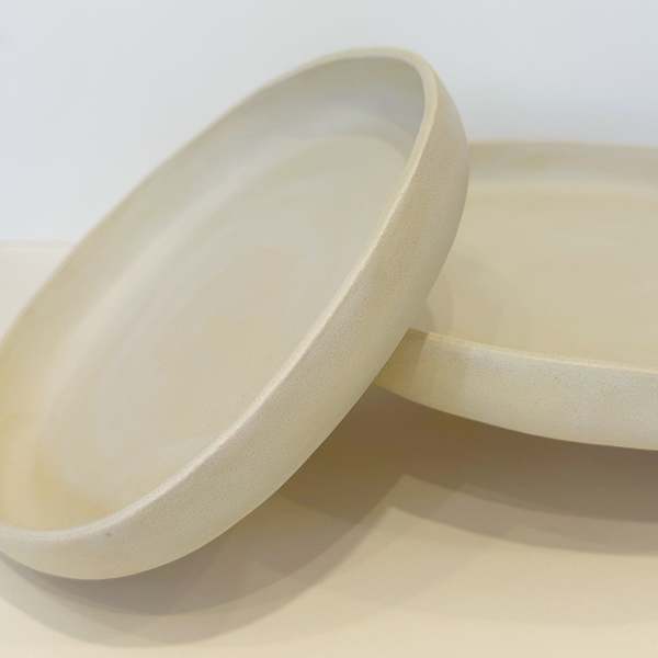 Mikkarbo Large Plate - White Cloud Mikkarbo Large Plate - White Cloud