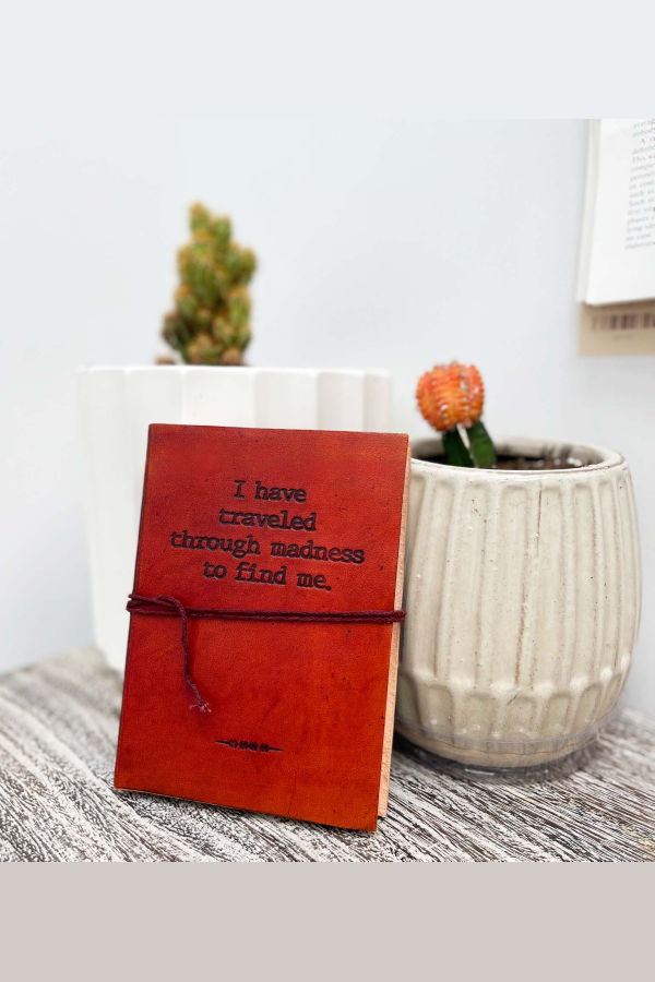 Soothi Madness Quote Leather Journal