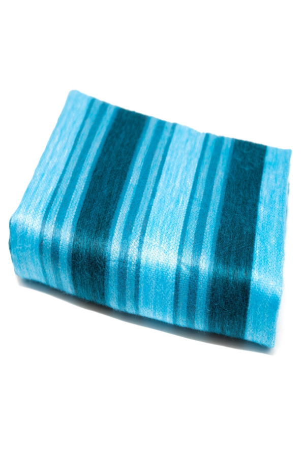 Purple Nest Design Nawi Collection - Lustrous Blue Throw Blanket