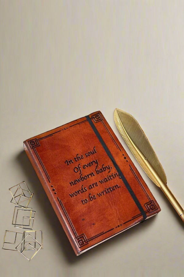 Soothi Newborn Baby Leather Journal