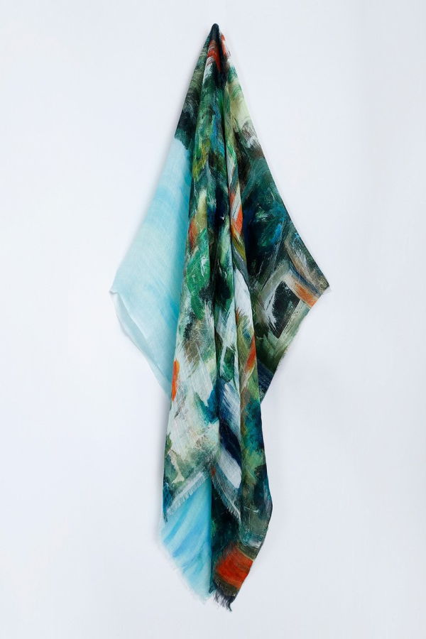 Vismaya Palos Verdes Scarf - Sea Blue