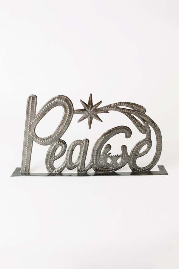Vi Bella Peace Standing Metal Art