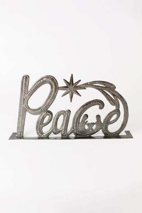 Vi Bella Peace Standing Metal Art