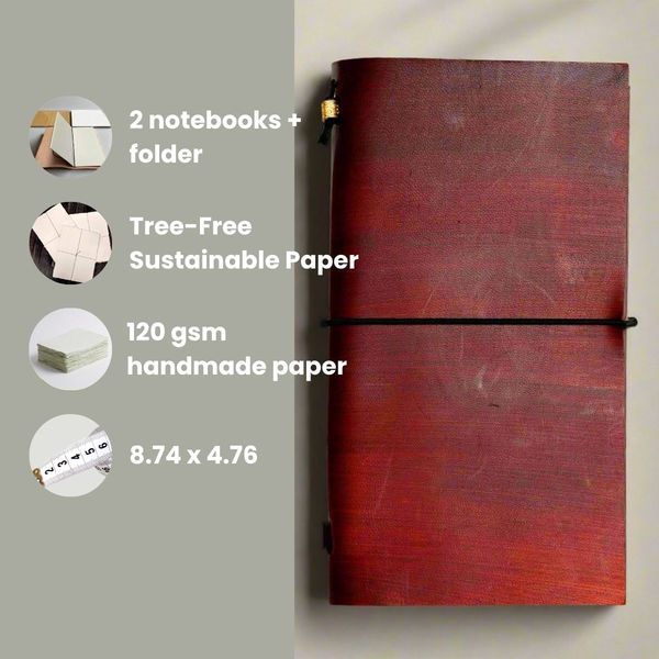 Soothi Refillable Leather Traveler's Notebook