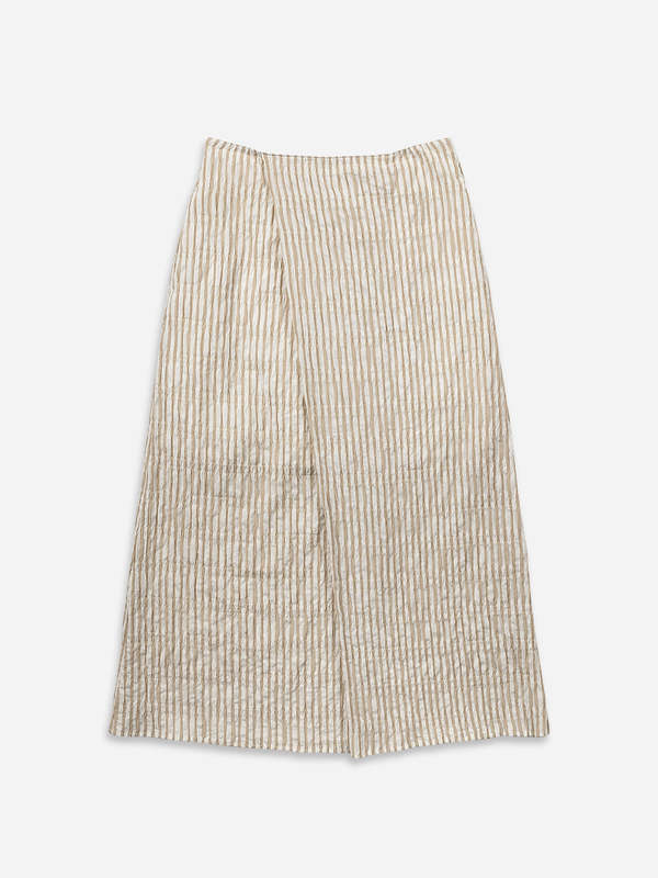 Future Classics Striped Overlap Skirt - Seedpearl/Desert Sand Stripe