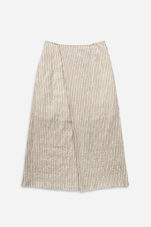 Future Classics Striped Overlap Skirt - Seedpearl/Desert Sand Stripe