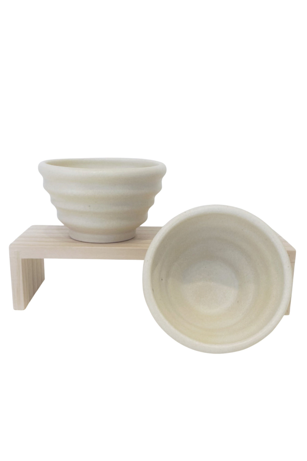 Mikkarbo S/2 White Cloud Cup / Bowl Set