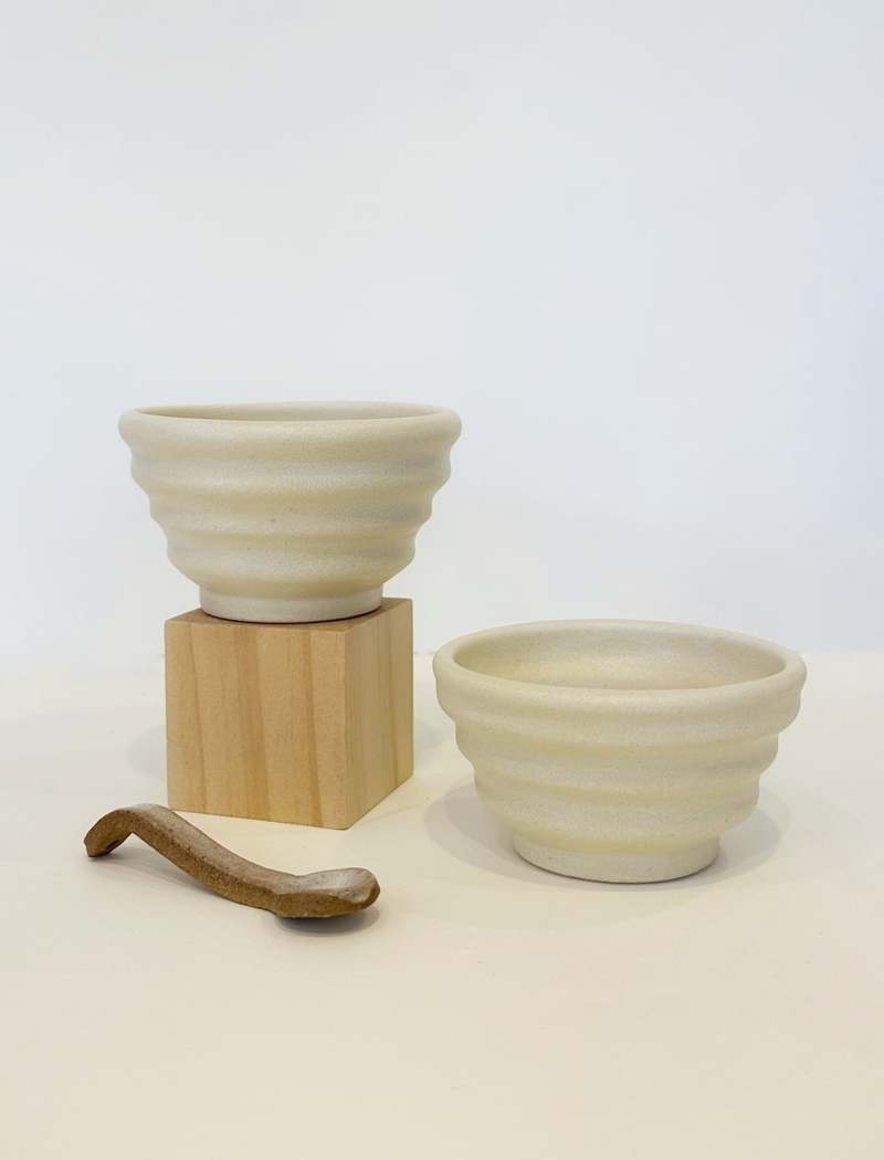 Mikkarbo S/2 White Cloud Cup / Bowl Set