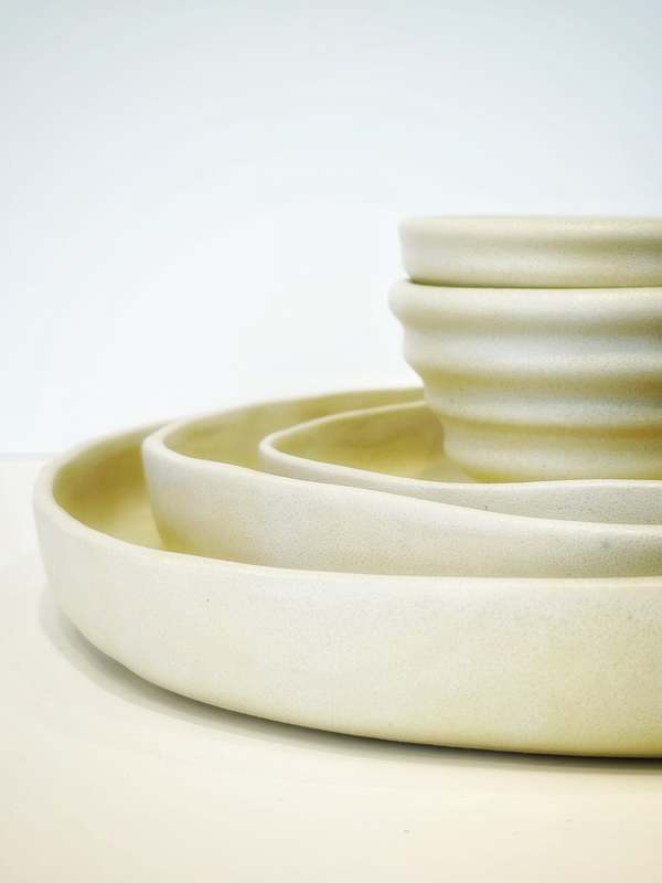 Mikkarbo S/2 White Cloud Cup / Bowl Set