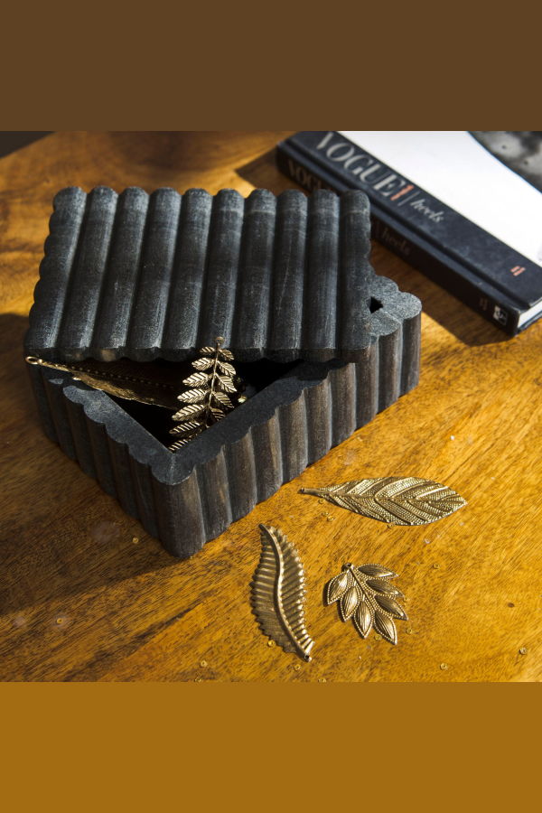 Mela Artisans Sculpted Marble Box