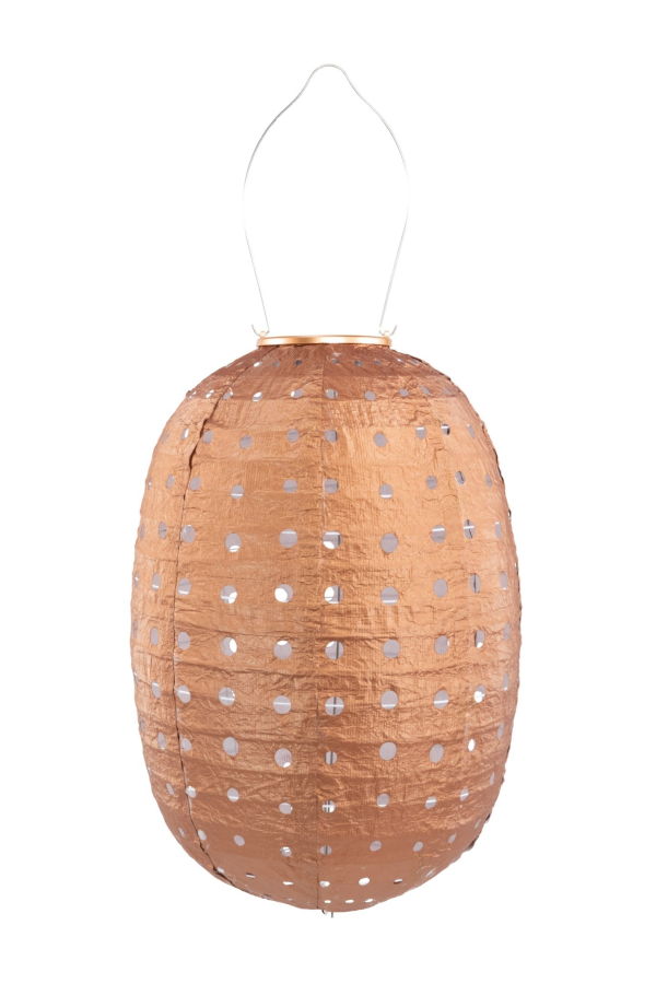 Allsop Home & Garden Soji Stella Barrel Swiss Dot 14" Solar Lantern