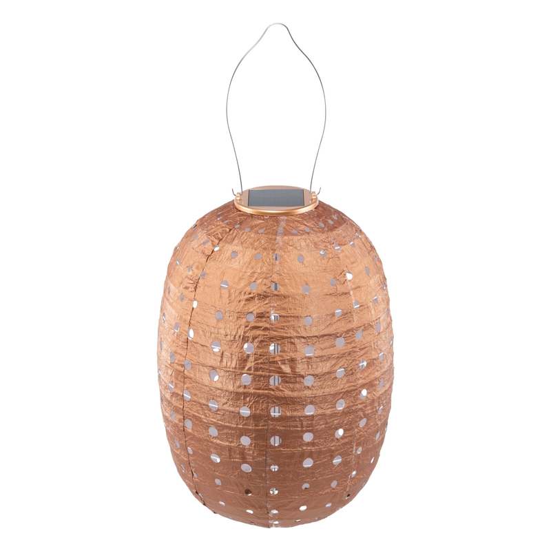 Allsop Home & Garden Soji Stella Barrel Swiss Dot 14" Solar Lantern