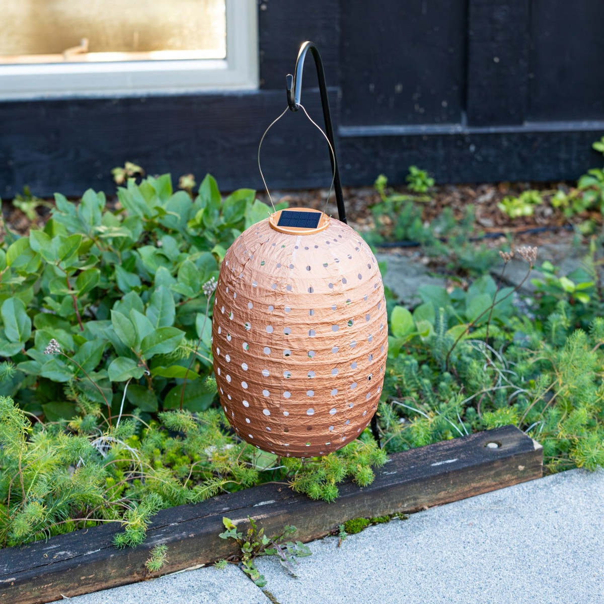 Allsop Home & Garden Soji Stella Barrel Swiss Dot 14" Solar Lantern - Image 4 of 8