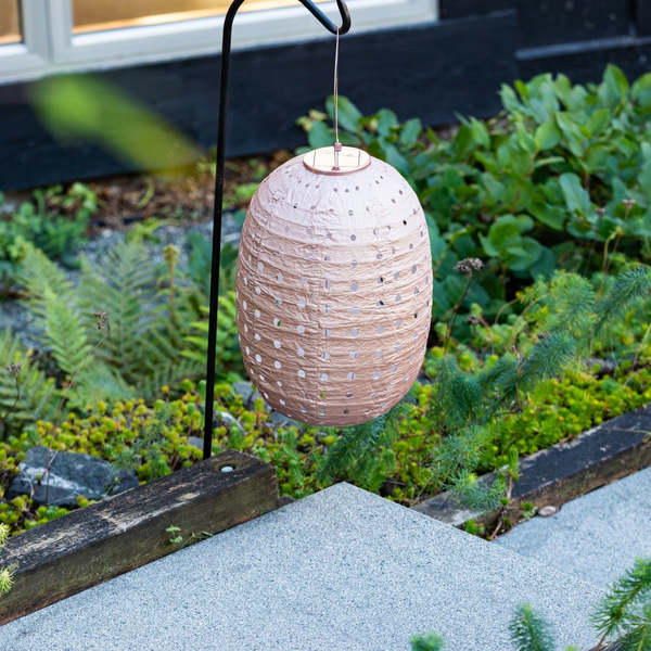 Allsop Home & Garden Soji Stella Barrel Swiss Dot 14" Solar Lantern