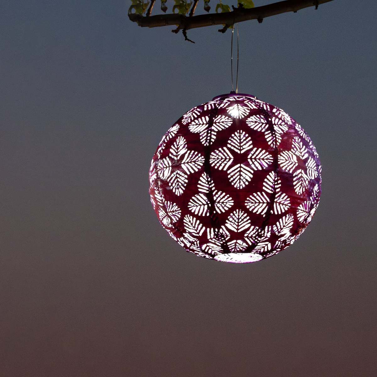 Allsop Home & Garden Soji Stella Brights Geo Palm 12" Solar Lantern - Image 2 of 22