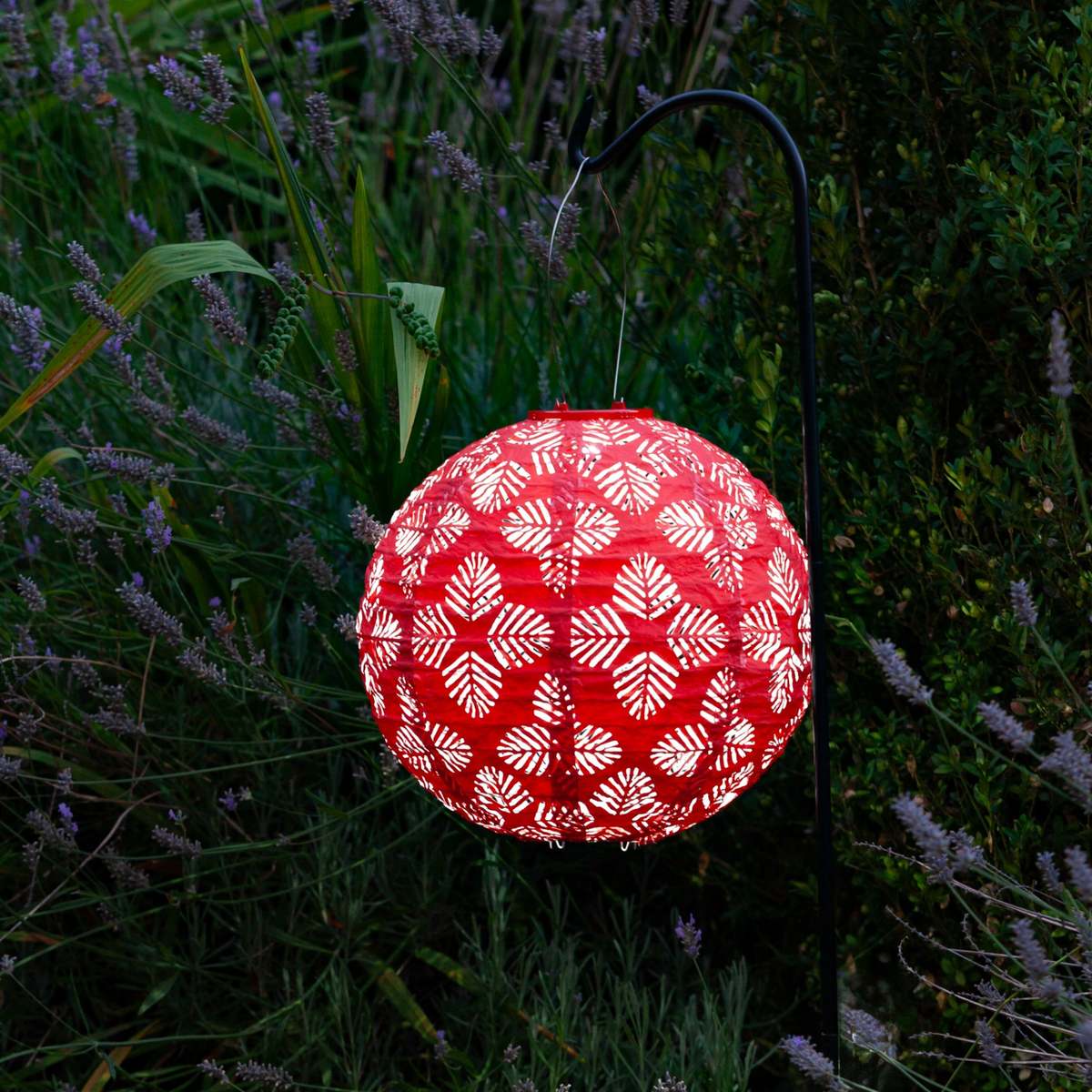 Allsop Home & Garden Soji Stella Brights Geo Palm 12" Solar Lantern - Image 5 of 22