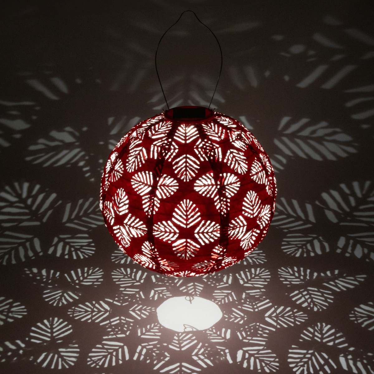 Allsop Home & Garden Soji Stella Brights Geo Palm 12" Solar Lantern - Image 6 of 22