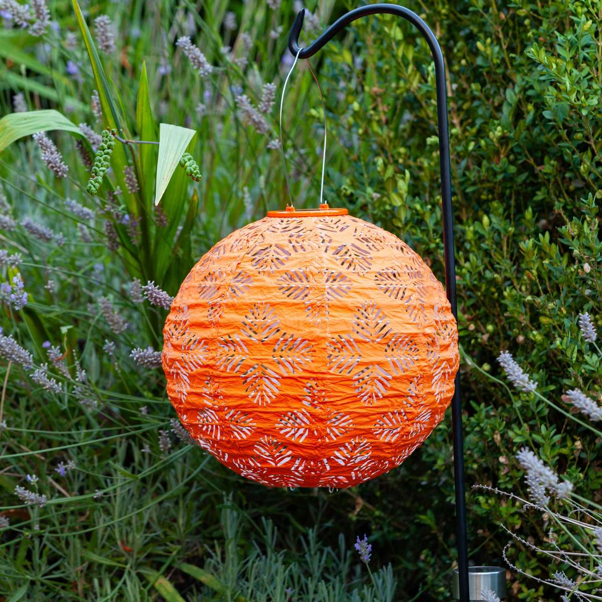 Allsop Home & Garden Soji Stella Brights Geo Palm 12" Solar Lantern - Image 11 of 22
