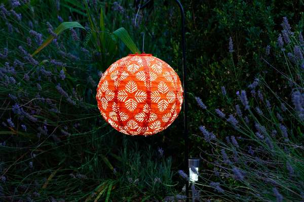 Allsop Home & Garden Soji Stella Brights Geo Palm 12" Solar Lantern