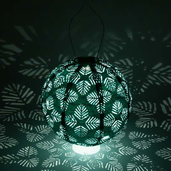 Allsop Home & Garden Soji Stella Brights Geo Palm 12" Solar Lantern