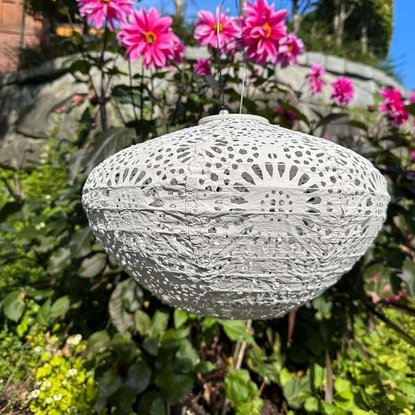 Allsop Home & Garden Soji Stella Crown Chantilly Lace Solar Lantern