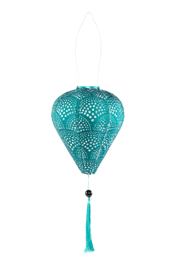 Allsop Home & Garden Soji Stella Tassel Balloon Solar Lantern - Jade