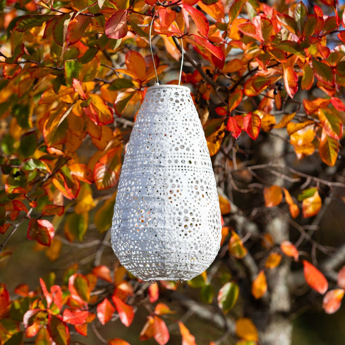 Allsop Home & Garden Soji Stella Teardrop Blossom 14" Solar Lantern - Image 3 of 9