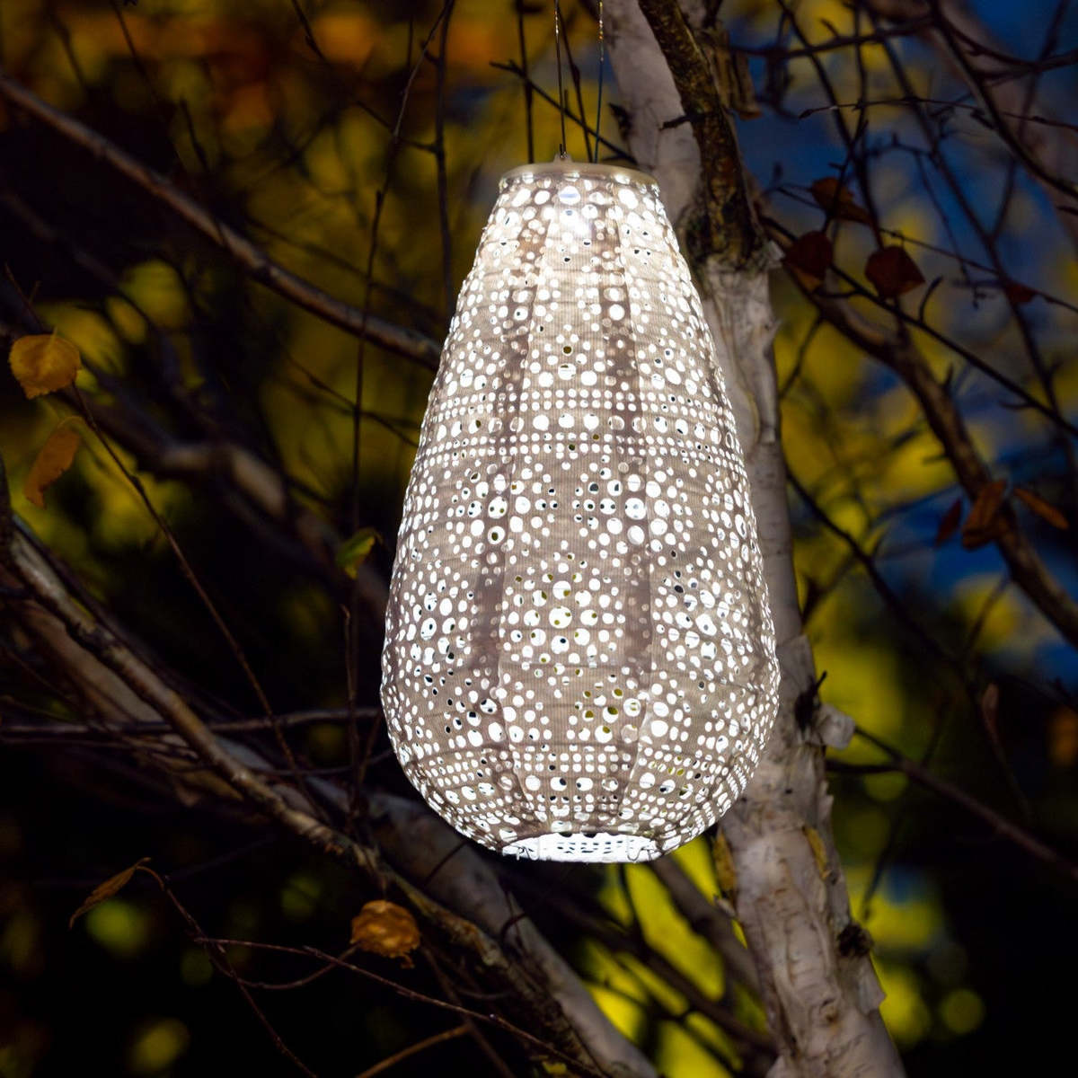 Allsop Home & Garden Soji Stella Teardrop Blossom 14" Solar Lantern - Image 7 of 9