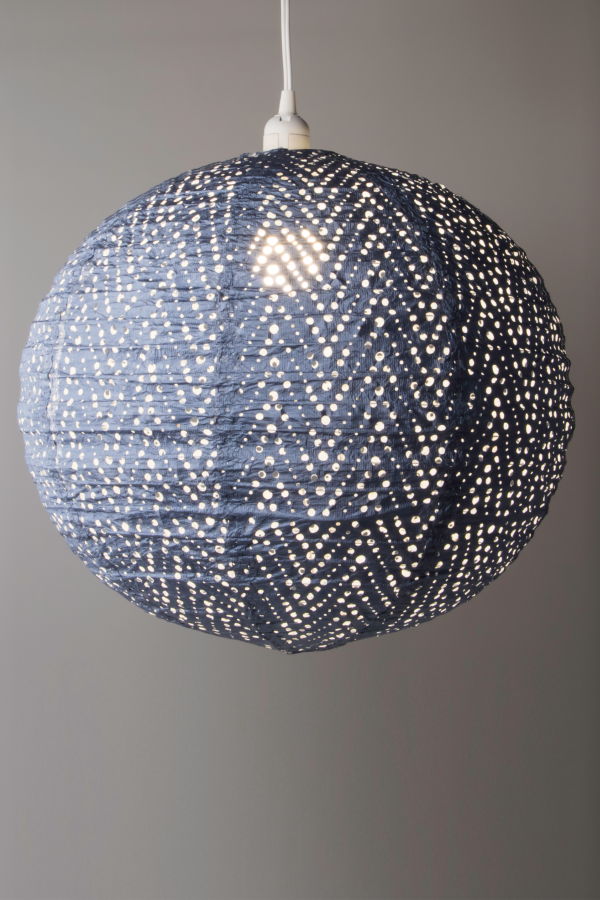 Allsop Home & Garden Soji Stella Nova Chevron Pendant Lamp - Metallic Blue