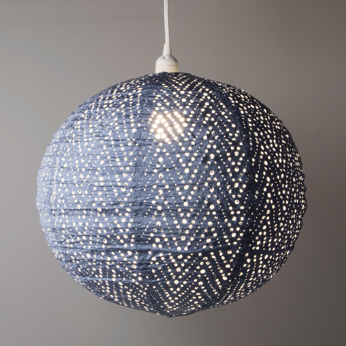 Allsop Home & Garden Soji Stella Nova Chevron Pendant Lamp - Metallic Blue - Image 2 of 5
