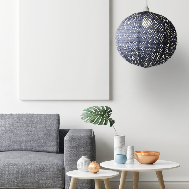 Allsop Home & Garden Soji Stella Nova Chevron Pendant Lamp - Metallic Blue