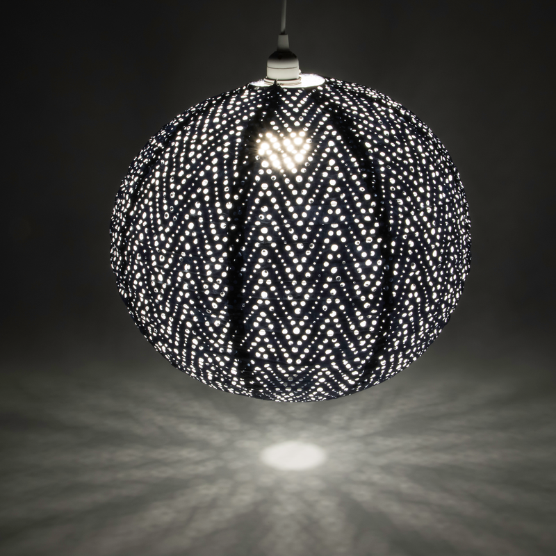 Allsop Home & Garden Soji Stella Nova Chevron Pendant Lamp - Metallic Blue