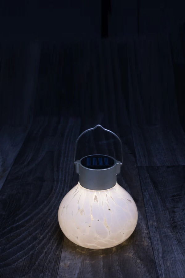 Allsop Home & Garden Solar Tea Lantern Handblown Glass 3-Pack Lantern Set