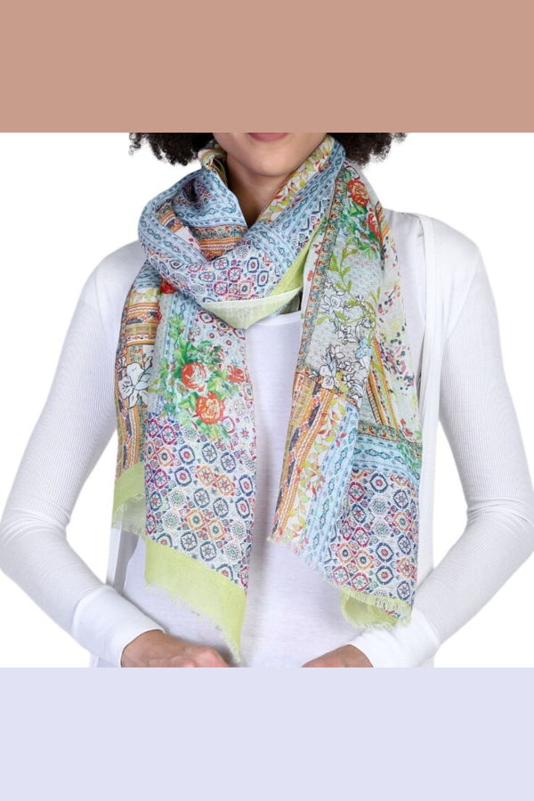 Vismaya Spring Mosaic Garden Scarf